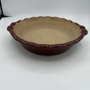 The Pampered Chef Pie Pan Dish Bake Family Heritage New Traditions Red Cranberry